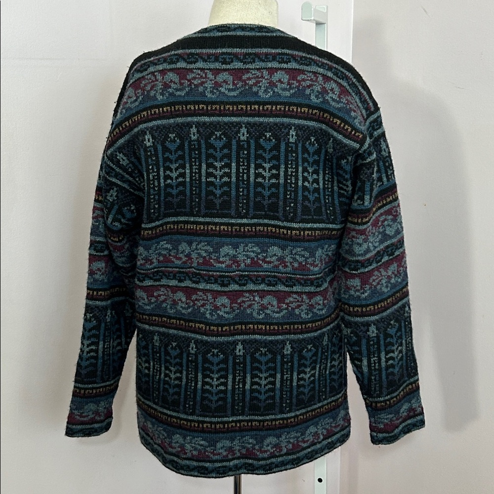 Icelandic Design Fair Isle Knit Cardigan Sweater - Picture 5 of 11